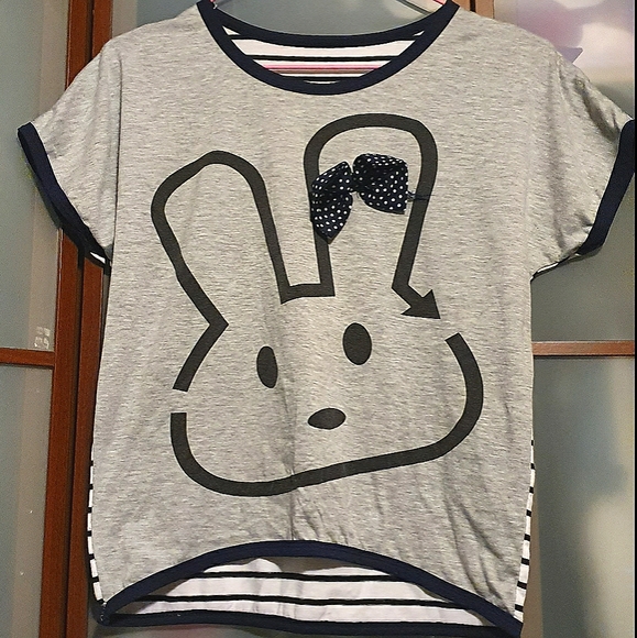 Cute bunny and stripped top with popup ribbon - Picture 2 of 3